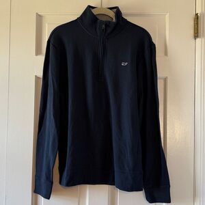 VINEYARD VINES BLUE QUARTER ZIP MEN'S SIZE SMALL PIMA PIQUE COTTON PREPPY